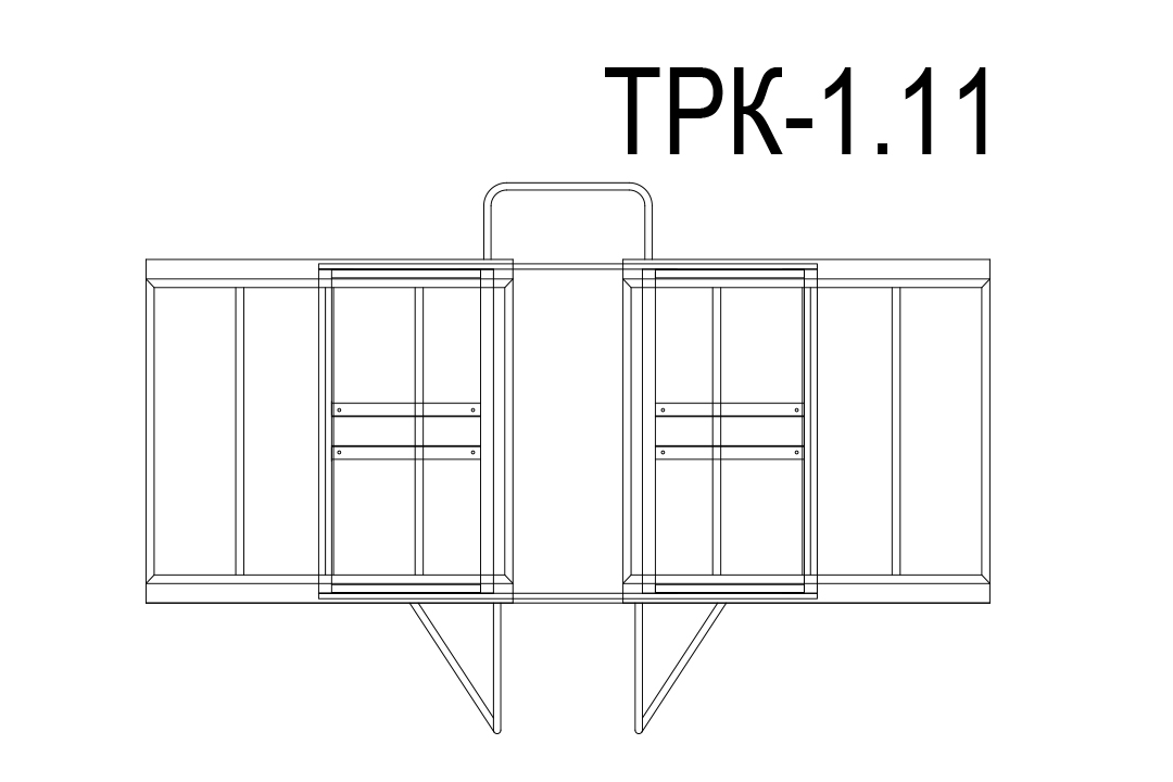 Тренажерная беседка на 2 тренажера (в составе ТР-1.62.1, ТР-1.72.1 с изменяемой нагрузкой) ТРК-1.11