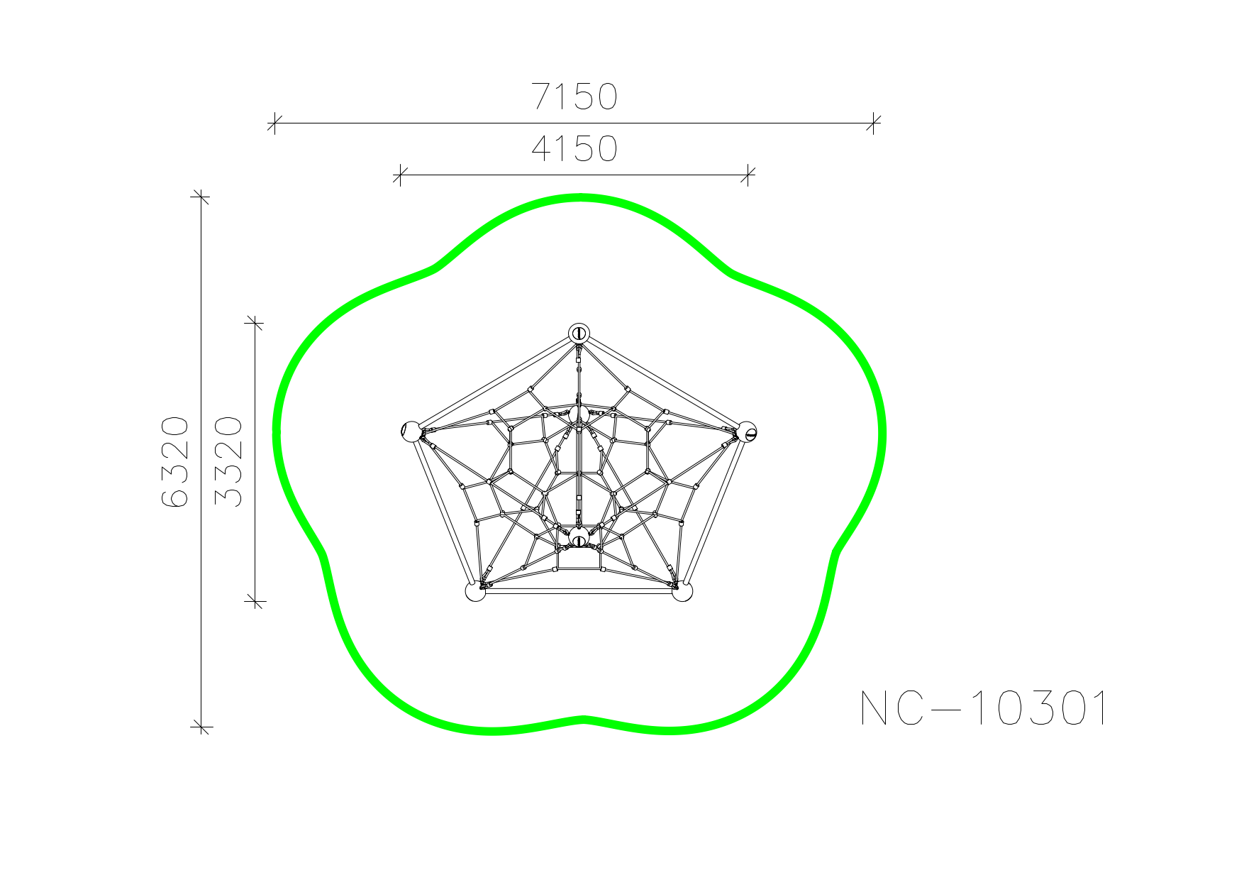 Фигура для лазания NC-10301 — план
