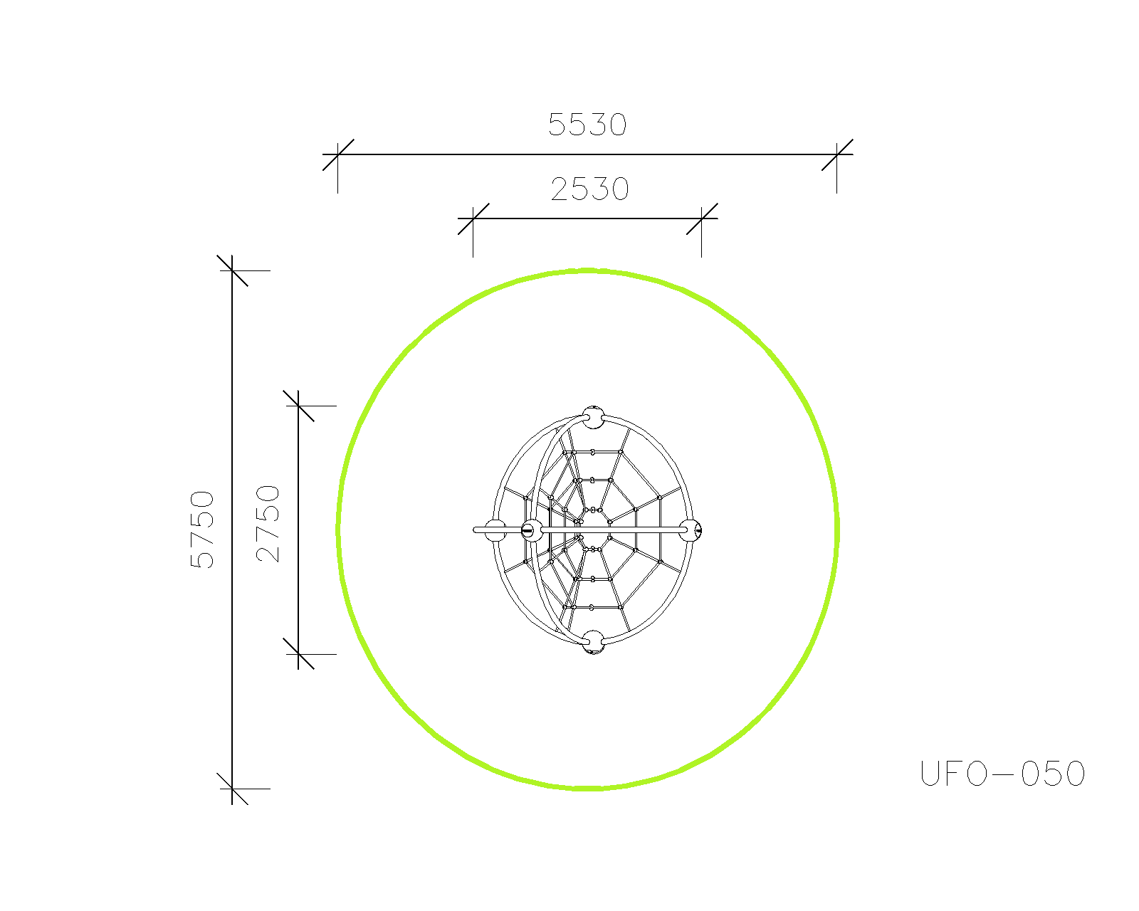 Фигура для лазания UFO-050 — план