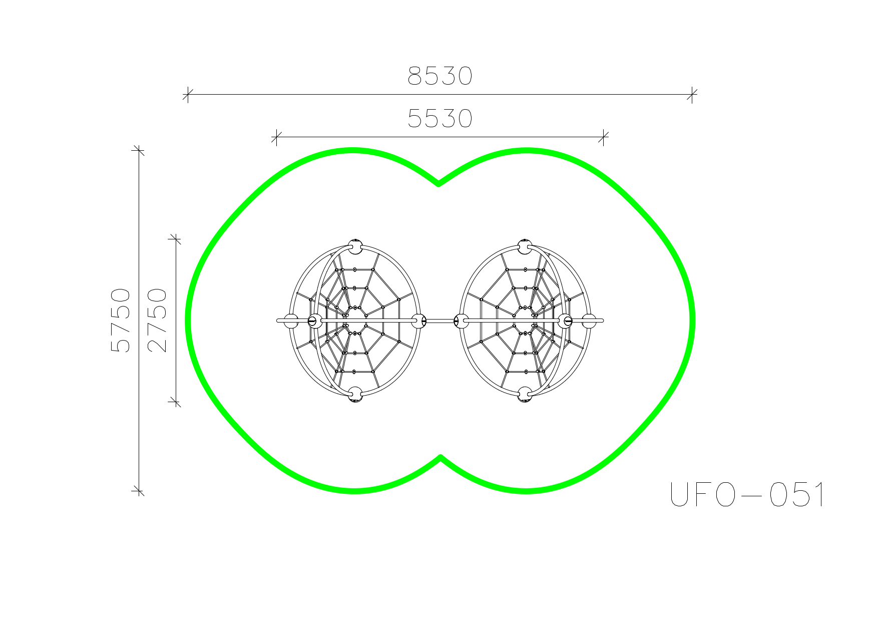 Фигура для лазания UFO-051 — план