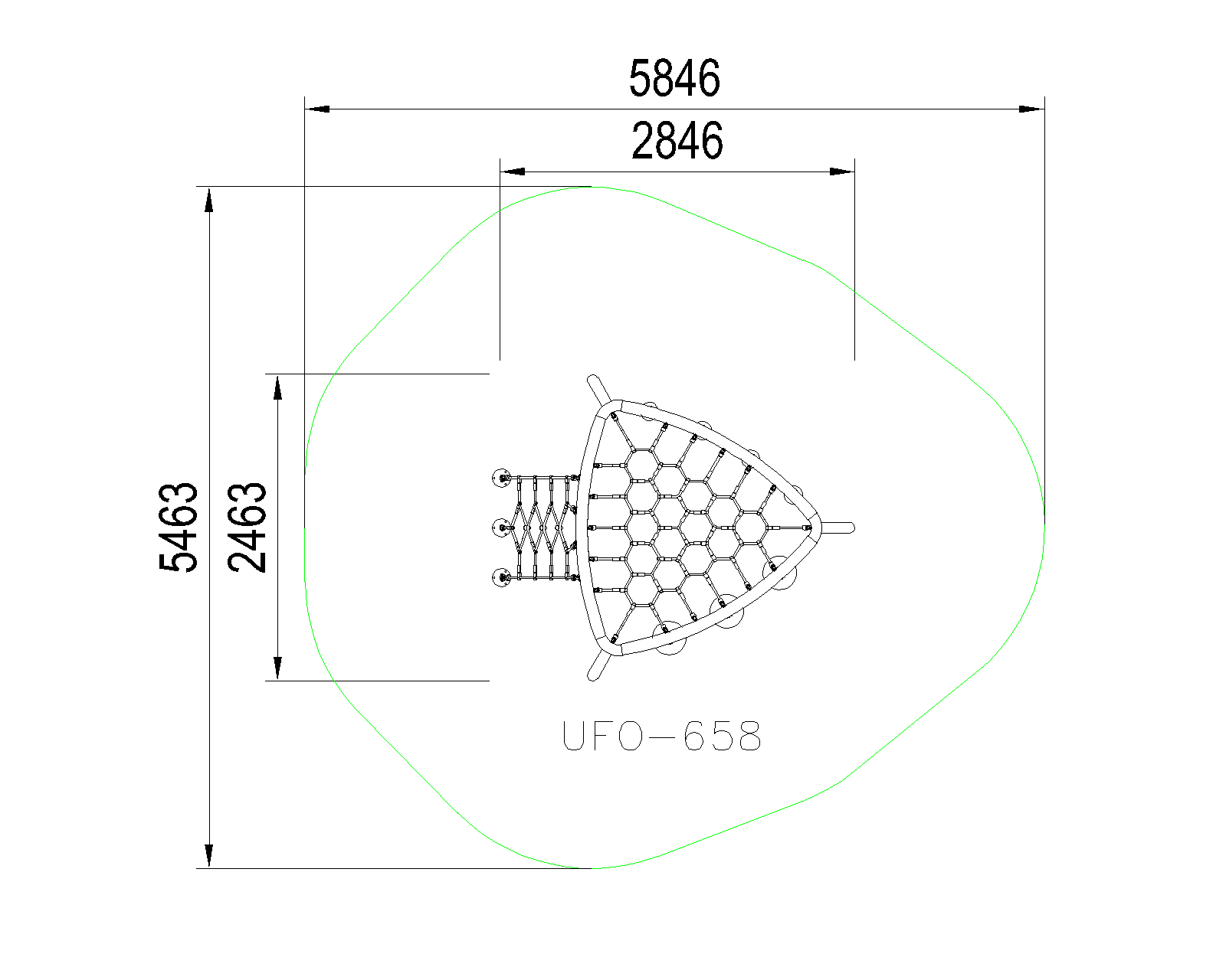 Фигура для лазания UFO-658 — план