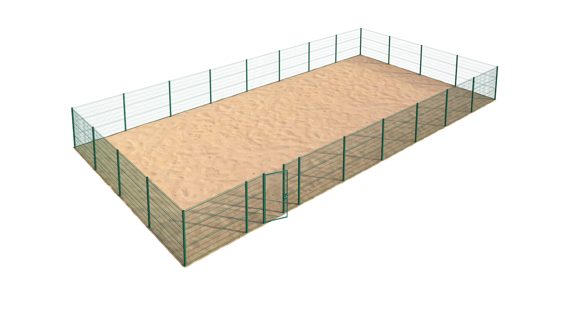 Ограждение площадки для дрессировки собак - 3D; 1 калитка 3D Тип 1