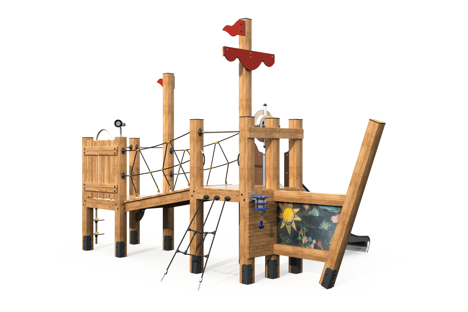 Детский игровой комплекс  &quot;Баркас&quot; ДГ-116 ECO