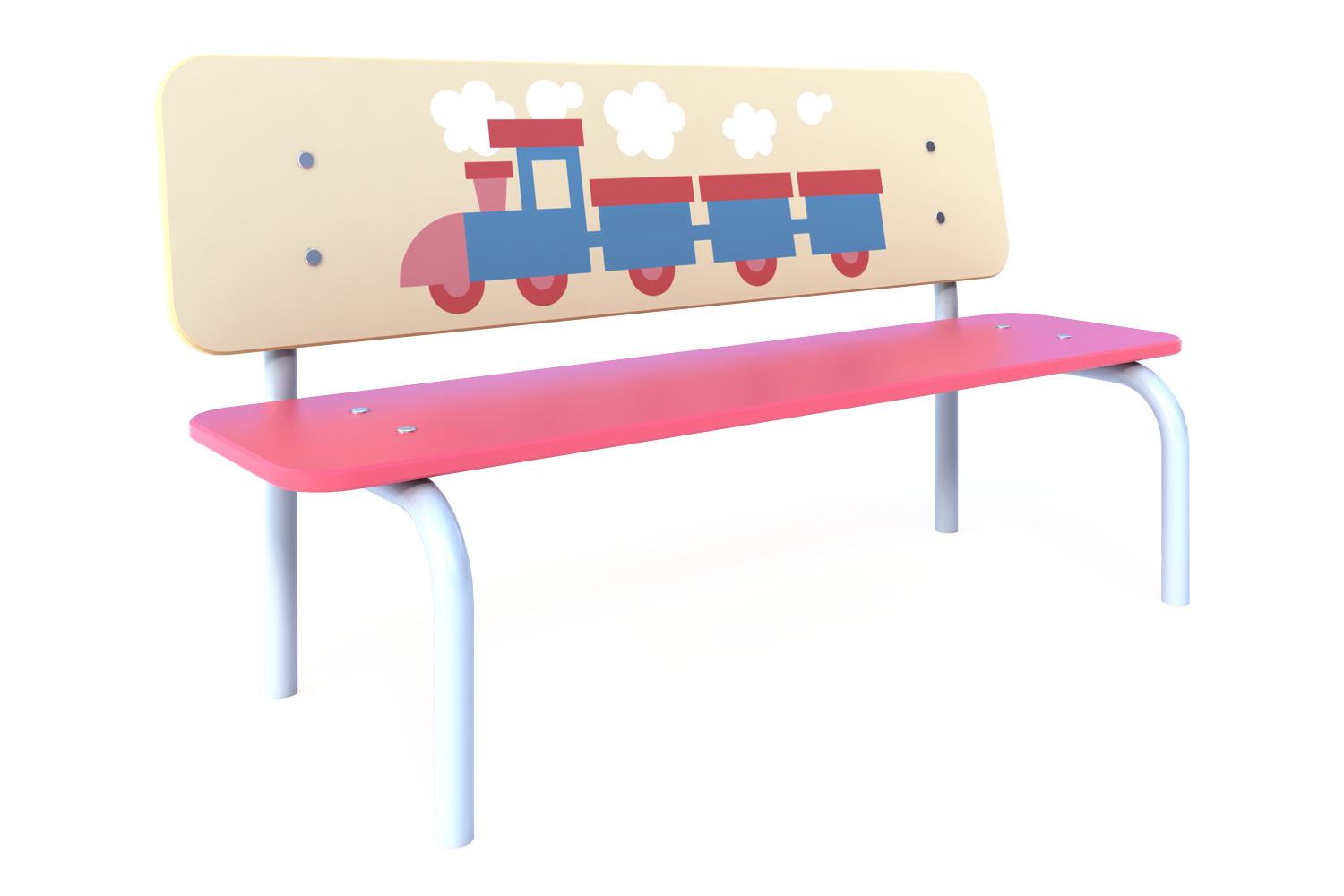 Детская скамейка &quot;Поезд&quot; СД-018